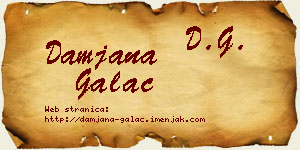Damjana Galac vizit kartica